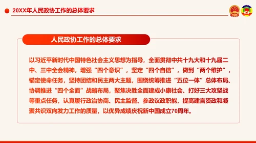 全国两会政协工作报告学习解读PPT模板