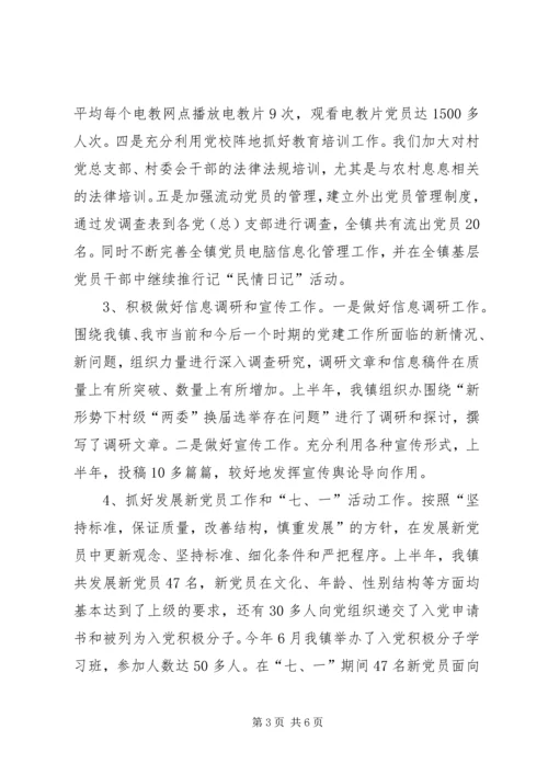 乡镇镇组织工作总结.docx