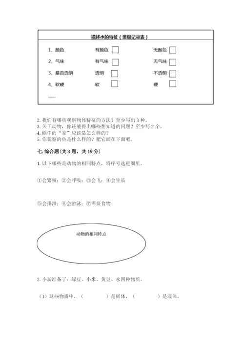 教科版小学科学一年级下册期末测试卷及答案（基础+提升）.docx