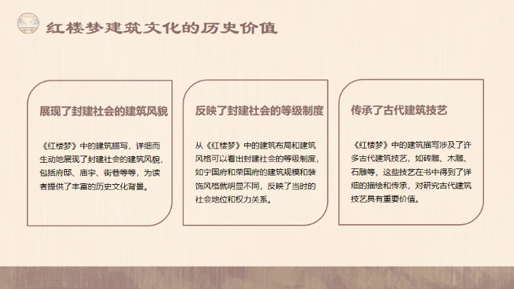 红楼梦的建筑文化通用PPT模板