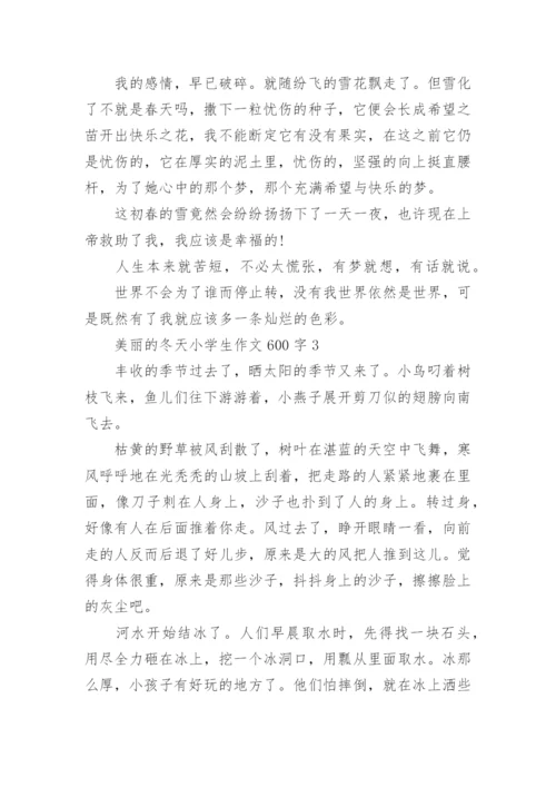 美丽的冬天小学生作文600字范文.docx