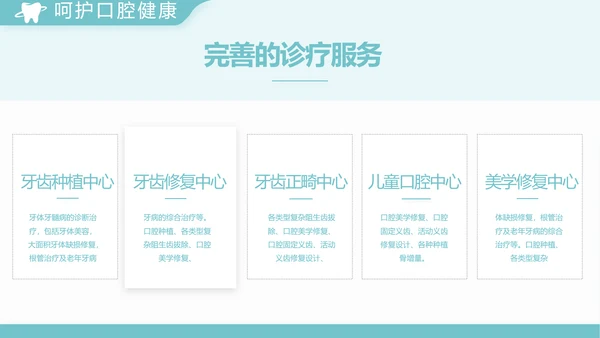 蓝色简约医院牙科工作总结汇报PPT