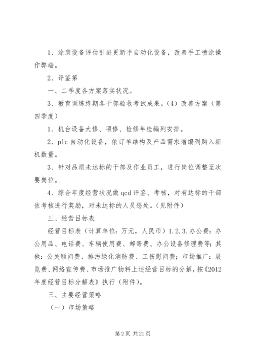 年度经营目标计划书 (2).docx