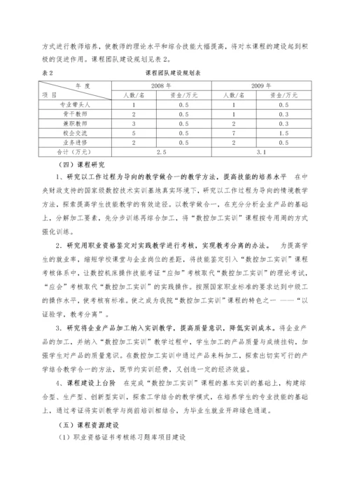 湖南省职业院校精品课程建设项目规划书.docx