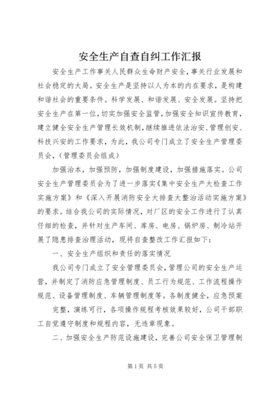 安全生产自查自纠工作汇报 (5).docx