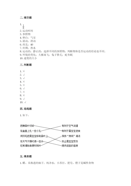 教科版小学科学三年级下册期末测试卷附参考答案（考试直接用）.docx