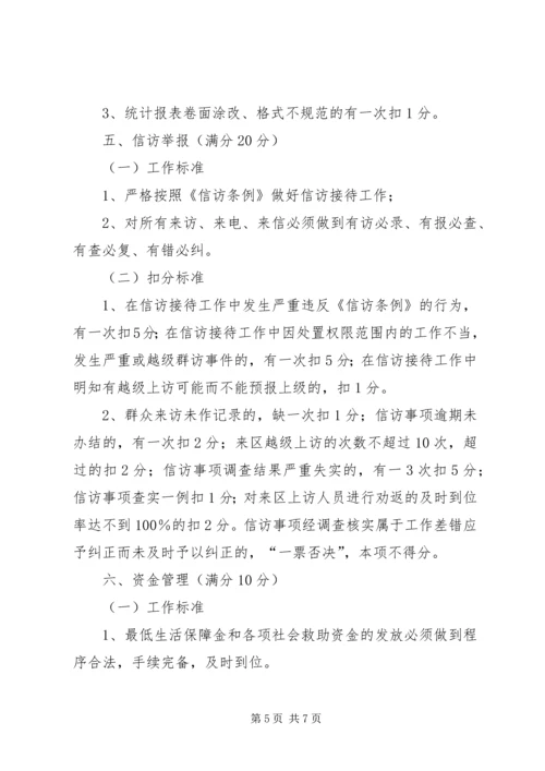 低保及社会救助工作考核实施办法修改.docx