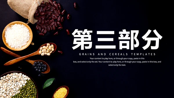 简约风五谷杂粮营销推广通用PPT模板