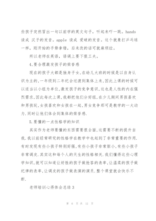 老师培训心得体会总结5篇.docx
