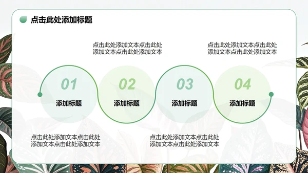 绿色植物小清新风暑假安全教育主题PPT模板
