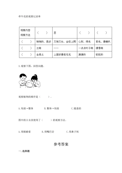 教科版一年级上册科学期末测试卷精品【巩固】.docx