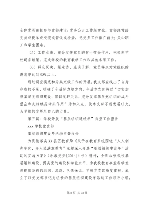 学校开展基层组织建设年活动自查报告.docx