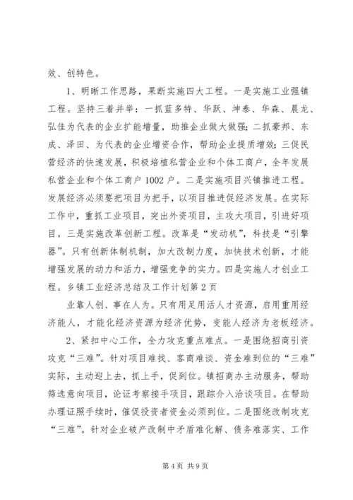 乡镇工业经济总结及工作计划_1.docx