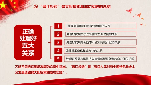 改革开放四十年践行晋江经验PPT模板