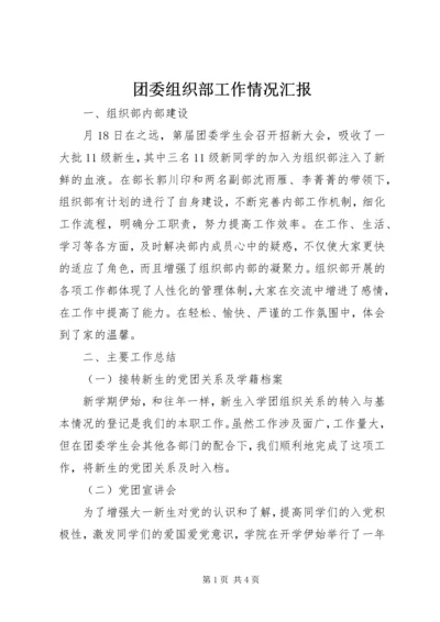 团委组织部工作情况汇报.docx