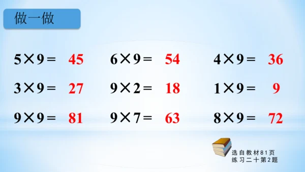 6.表内乘法（二）-9的乘法口诀课件(共28张PPT)二年级上册数学人教版