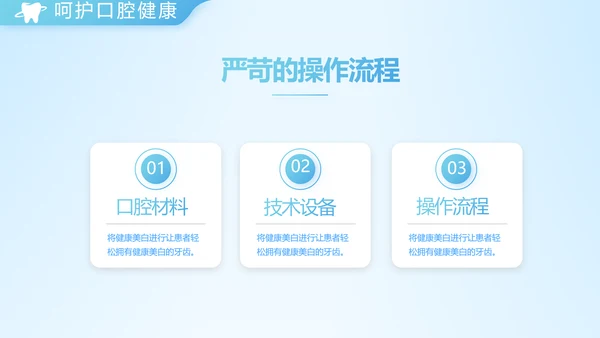蓝色简约牙科项目计划书动态PPT模板