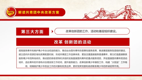 中国共青团中央改革方案学习教育党课PPT