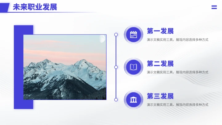 蓝紫色高端风大学生职业生涯规划计PPT模板