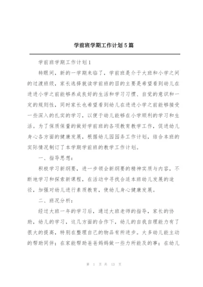 学前班学期工作计划5篇.docx