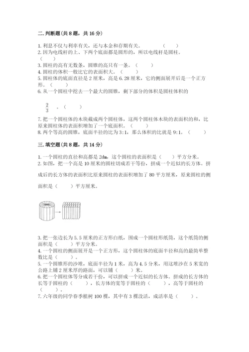 北京版六年级下册数学期中测试卷及参考答案【a卷】.docx