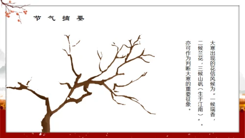 中国传统节气大寒通用PPT模板