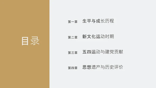 黄色简约风人物介绍之陈独秀