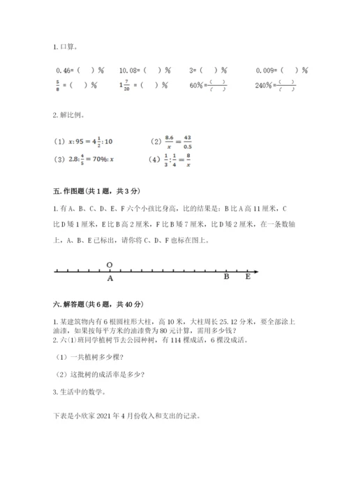 人教版六年级下册数学期末测试卷（精品）word版.docx