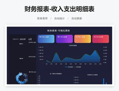 财务报表-收入支出明细表