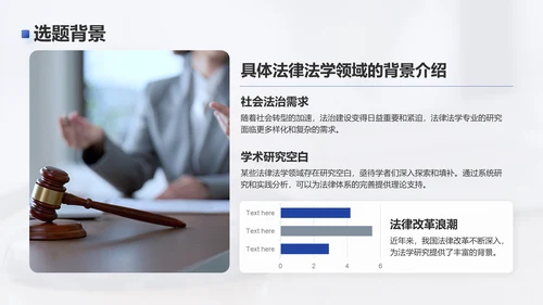 蓝色简约风法律法学专业毕业论文开题答辩PPT模板