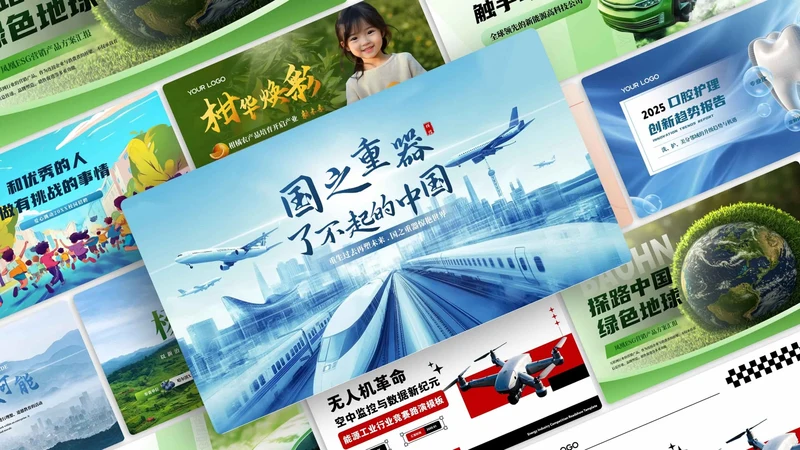 彩色简约风封面页PPT版式合集