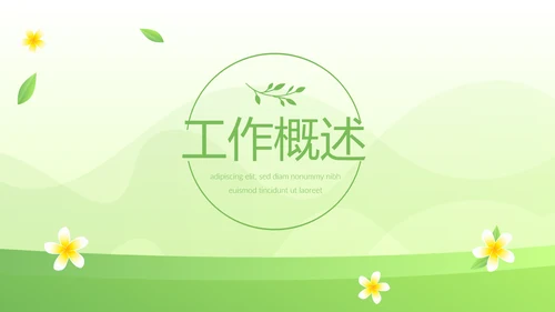 绿色小清新时尚春季护肤动态PPT