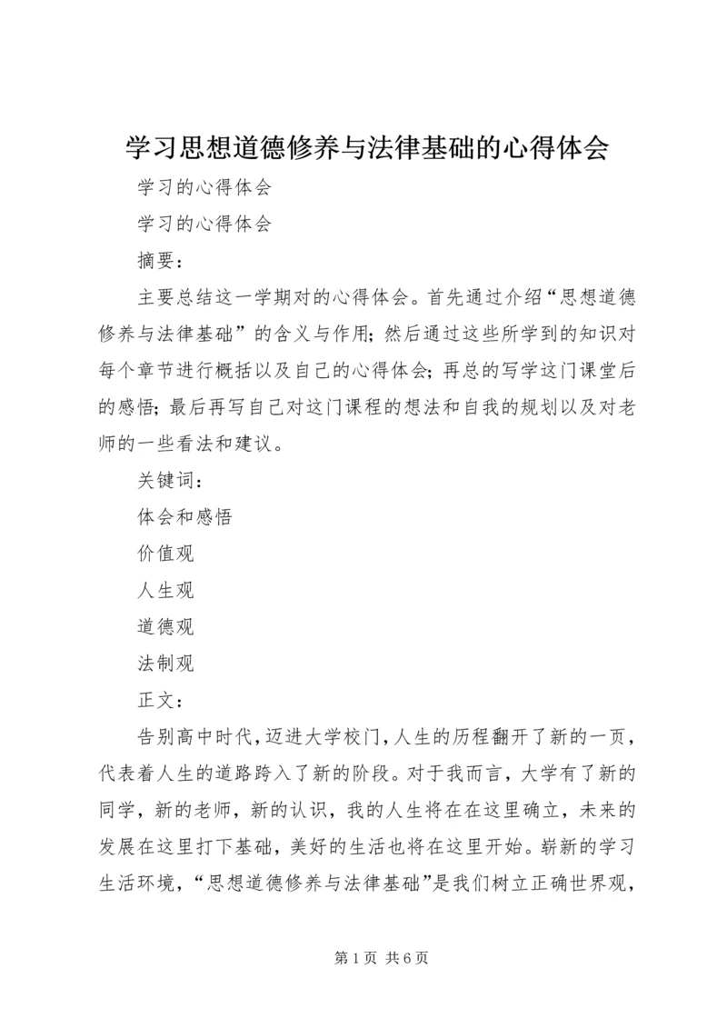 学习思想道德修养与法律基础的心得体会 (6).docx