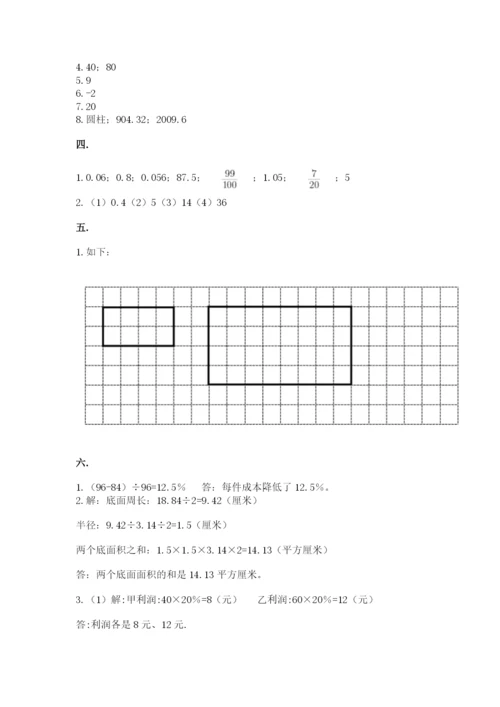 洛阳市小学数学小升初试卷附参考答案（培优a卷）.docx