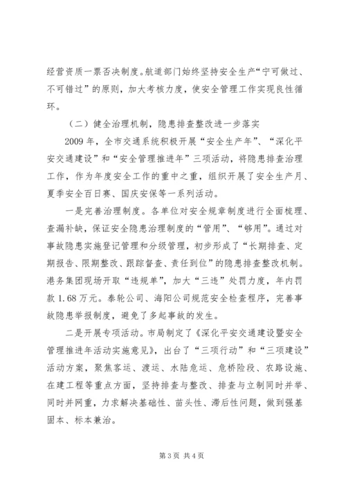 交通局副局长在全市交通安全工作会议上的致辞稿.docx