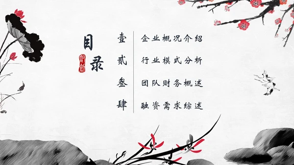 动态水墨古风商业策划书通用PPT模板