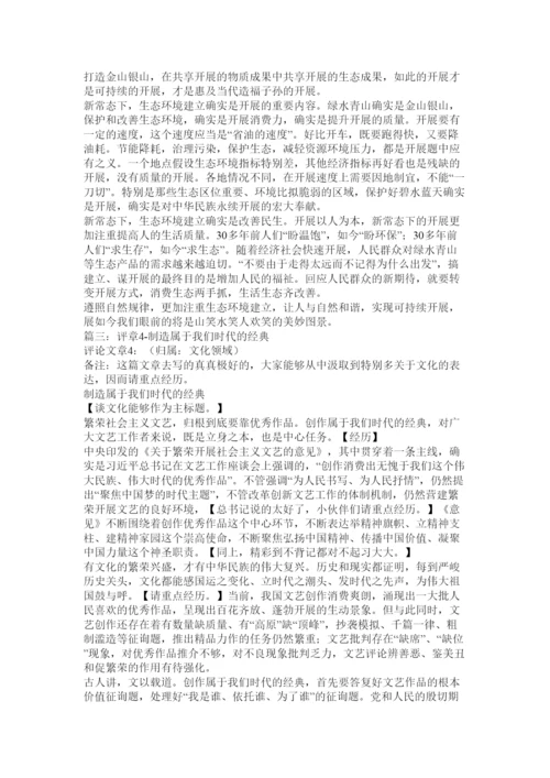 【精编】经典评论文章精选.docx
