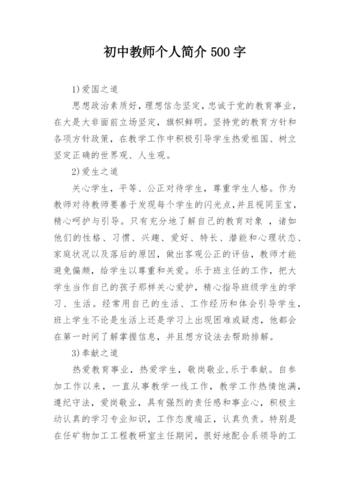 初中教师个人简介500字.docx