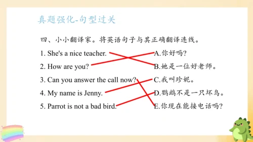 外研版（三年级起点）四年级英语下册期中核心考点集训 Module 1 复习课件(共43张PPT)