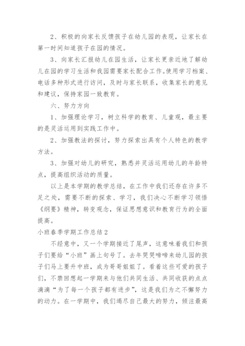 小班春季学期工作总结.docx