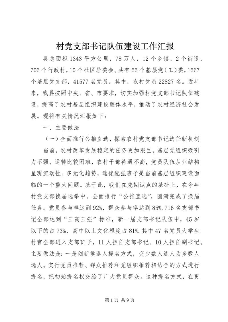 村党支部书记队伍建设工作汇报.docx