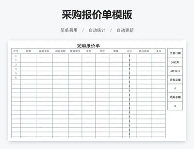 采购报价单模版