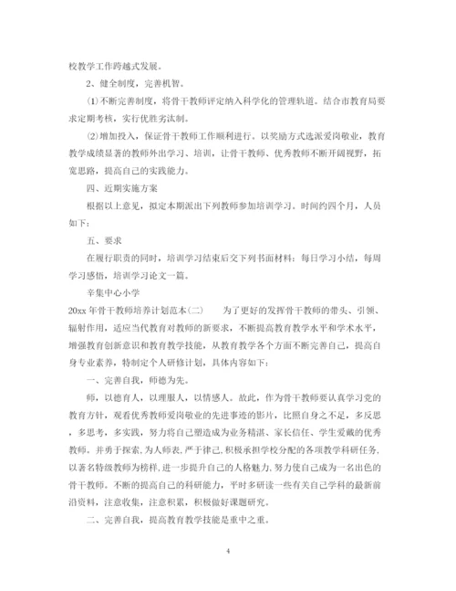 精编之年骨干教师培养计划范本.docx