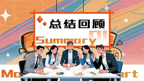 橙色潮流风营销报告PPT模板