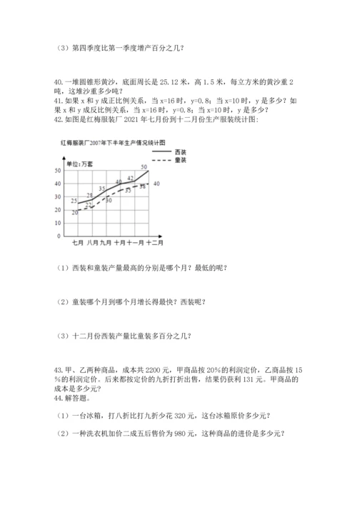 小升初数学应用题50道【精品】.docx