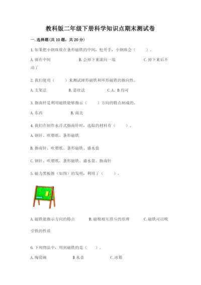 教科版二年级下册科学知识点期末测试卷精品（综合题）.docx