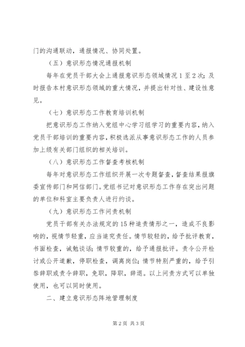 意识形态工作机制和意识形态阵地管理制度.docx