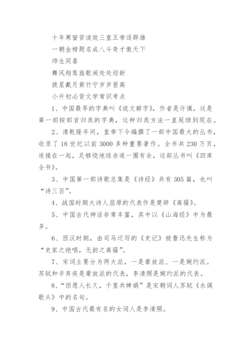 人教版小升初语文知识点归纳.docx