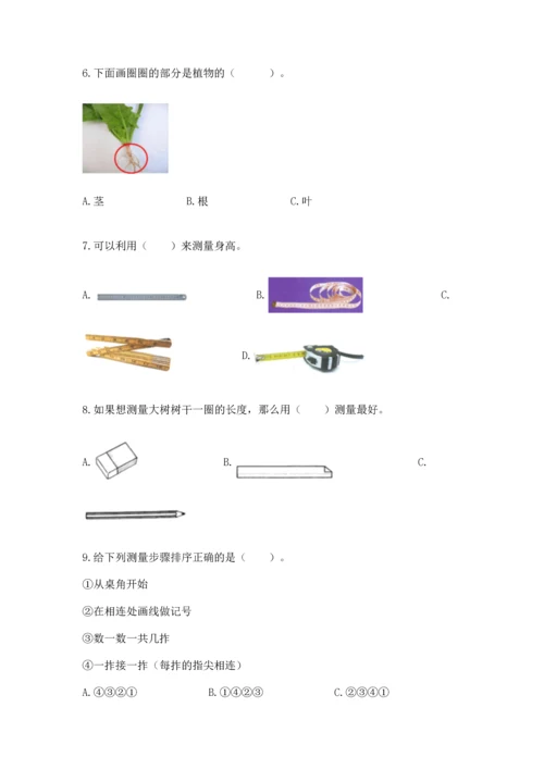 教科版科学一年级上册期末测试卷含答案【精练】.docx