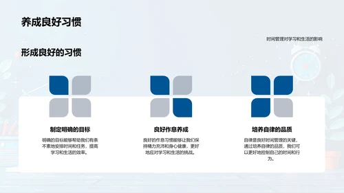 初二学生时间管理PPT模板